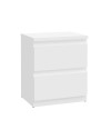 Comodino Morgan 2 cassetti bianco – 41.8x32.2x49.3H