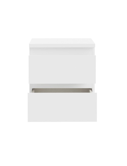 Comodino Morgan 2 cassetti bianco – 41.8x32.2x49.3H
