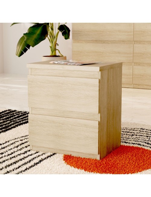 Comodino Morgan 2 cassetti rovere – 41.8x32.2x49.3H