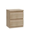 Comodino Morgan 2 cassetti rovere – 41.8x32.2x49.3H