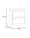 Comodino Morgan 2 cassetti rovere – 41.8x32.2x49.3H