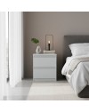 Comodino Morgan 2 cassetti grigio ghiaccio – 41.8x32.2x49.3H