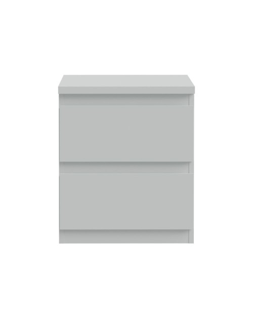 Comodino Morgan 2 cassetti grigio ghiaccio – 41.8x32.2x49.3H