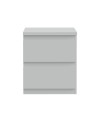 Comodino Morgan 2 cassetti grigio ghiaccio – 41.8x32.2x49.3H