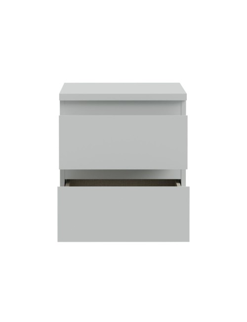 Comodino Morgan 2 cassetti grigio ghiaccio – 41.8x32.2x49.3H