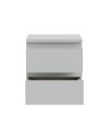 Comodino Morgan 2 cassetti grigio ghiaccio – 41.8x32.2x49.3H