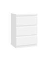 Cassettiera Morgan 3 cassetti bianco – 42x32x61H