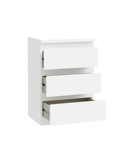 Cassettiera Morgan 3 cassetti bianco – 42x32x61H
