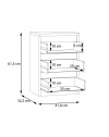 Cassettiera Morgan 3 cassetti bianco – 42x32x61H