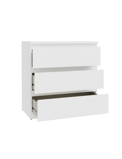 Cassettiera Morgan 3 cassetti bianco – 77.2x42.2x80H