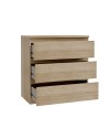 Cassettiera Morgan 3 cassetti rovere – 77.2x42.2x80H