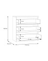 Cassettiera Morgan 3 cassetti rovere – 77.2x42.2x80H