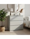 Cassettiera Morgan 3 cassetti grigio ghiaccio – 77.2x42.2x80H