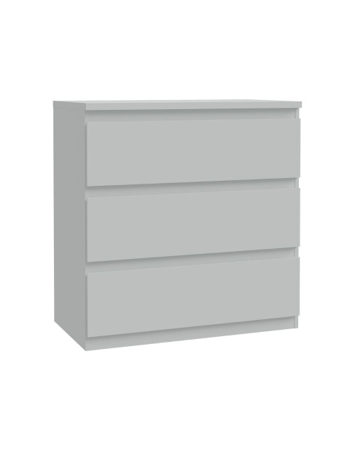 Cassettiera Morgan 3 cassetti grigio ghiaccio – 77.2x42.2x80H