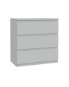 Cassettiera Morgan 3 cassetti grigio ghiaccio – 77.2x42.2x80H