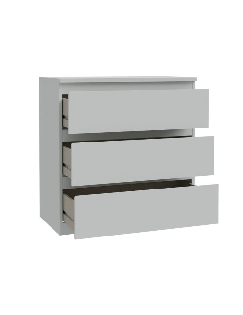 Cassettiera Morgan 3 cassetti grigio ghiaccio – 77.2x42.2x80H