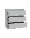 Cassettiera Morgan 3 cassetti grigio ghiaccio – 77.2x42.2x80H