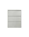 Scarpiera Salvaspazio in Metallo Grigia 3 Ante – Modello Slim Emy 80x14x103.2 cm