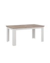 Tavolo Allungabile Forma Rovere e Bianco da 160 a 206 cm con Gambe Squadrate