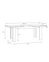 Tavolo Allungabile Forma Rovere e Bianco da 160 a 206 cm con Gambe Squadrate