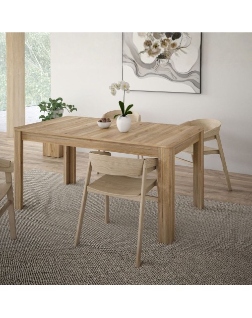 Tavolo rettangolare allungabile Mono Core 160/206 cm con allunga centrale colore rovere