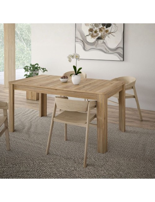 Tavolo rettangolare allungabile Mono Core 160/206 cm con allunga centrale colore rovere