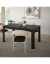 Tavolo rettangolare allungabile Mono Core 160/206 cm con allunga centrale colore nero