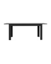 Tavolo rettangolare allungabile Mono Core 160/206 cm con allunga centrale colore nero