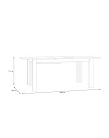 Tavolo rettangolare allungabile Mono Core 160/206 cm con allunga centrale colore nero