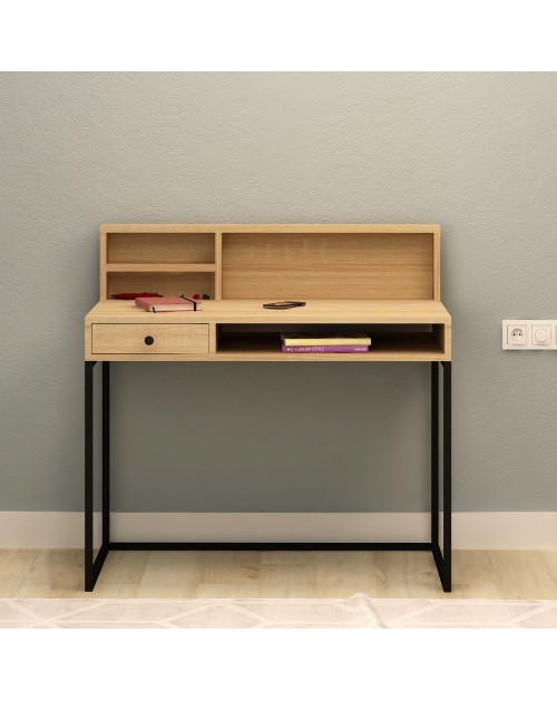 Scrivania con cassetto Nasus colore rovere nero