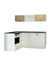 Cucina angolare 180x160 reversibile Cassino con elettrodomestici colore bianco