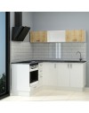 Cucina angolare 180x160 reversibile Cassino con elettrodomestici colore bianco