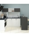 Cucina angolare 180x160 con penisola reversibile colore bianca e nera Matera