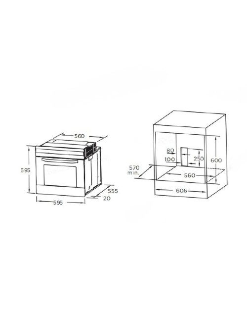 Forno statico Midea MO704STX 70 litri doppia manopola classe A inox