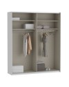 Armadio Afra bianco 200x61x235H con 2 ante scorrevoli