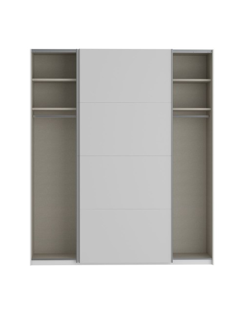 Armadio Afra bianco 200x61x235H con 2 ante scorrevoli