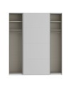 Armadio Afra bianco 200x61x235H con 2 ante scorrevoli
