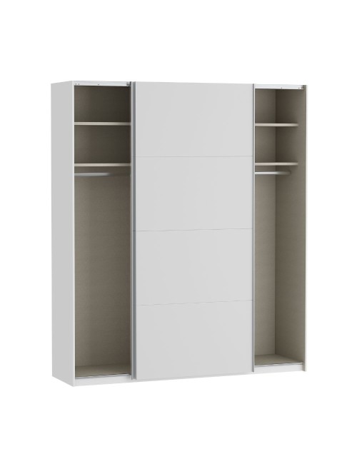 Armadio Afra bianco 200x61x235H con 2 ante scorrevoli