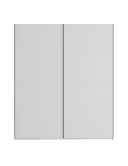 Armadio Afra bianco 200x61x235H con 2 ante scorrevoli