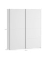 Armadio Afra bianco 200x61x235H con 2 ante scorrevoli