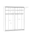 Armadio Afra bianco 200x61x235H con 2 ante scorrevoli