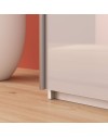 Armadio Afra bianco 200x61x235H con ante scorrevoli e specchio