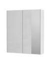 Armadio Afra bianco 200x61x235H con ante scorrevoli e specchio