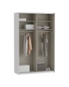 Armadio Afra bianco 150x61x235H con ante scorrevoli e specchio