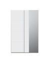 Armadio Afra bianco 150x61x235H con ante scorrevoli e specchio