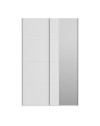 Armadio Afra bianco 150x61x235H con ante scorrevoli e specchio