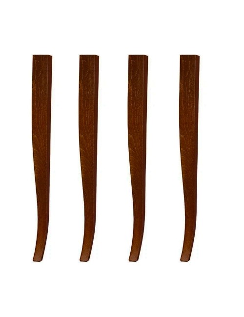 Confezione 4 gambe a sciabola per tavolo H 74 cm. colore noce VERONAGAMBA