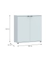 Mobile multiuso Segno 2 Ante 80 cm grigio chiaro