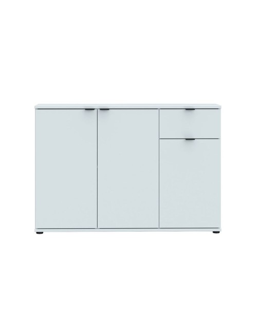 Mobile multiuso Segno 3 ante e 1 cassetto 120 cm grigio chiaro