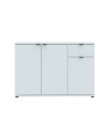 Mobile multiuso Segno 3 ante e 1 cassetto 120 cm grigio chiaro